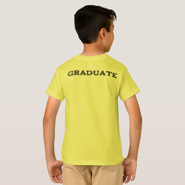 T-Shirt Graduates,photo name. kindergarten yellow (Back Full)