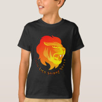 T-Shirt graphic design with animal lion face