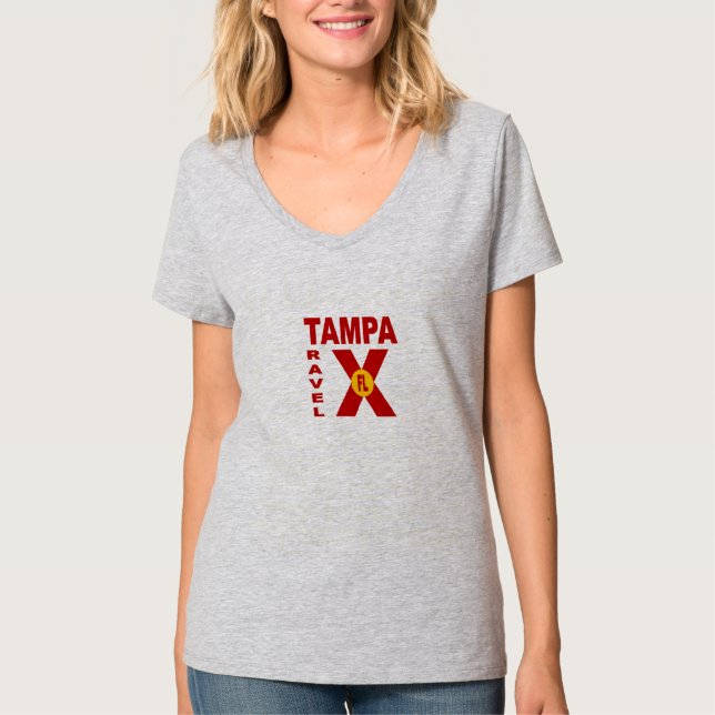 T-Shirt gray woman TAMPA FLORIDA JOURNEY (Front)