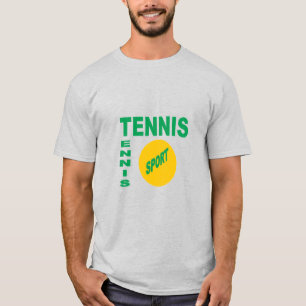 T-shirt gris homme  DESIGN  TENNIS  SPORT