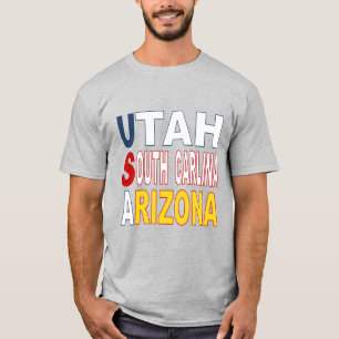 T-shirt gris pour homme DESIGN  USA