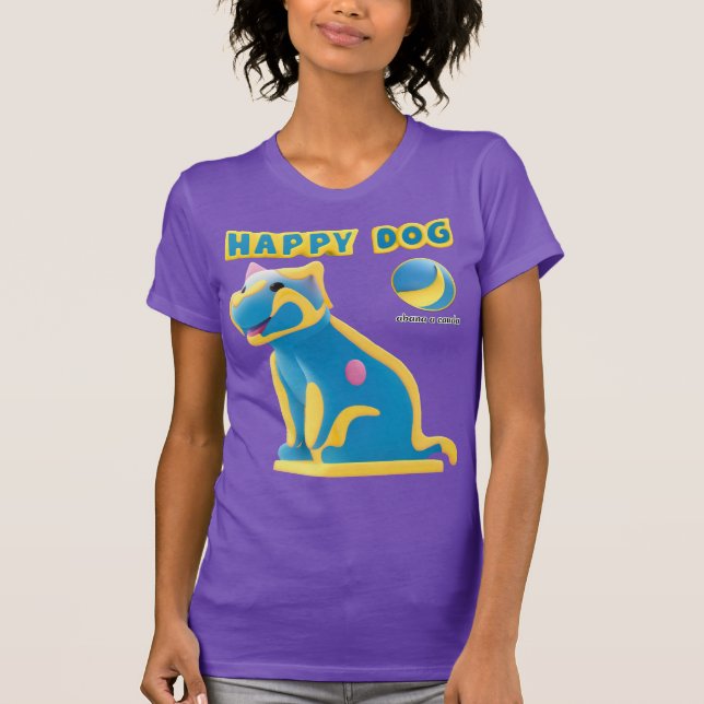 T-Shirt Happier dog (Front)
