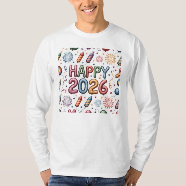 T-Shirt-Happy New Year 2026 Matching Family T-Shirt (Front)