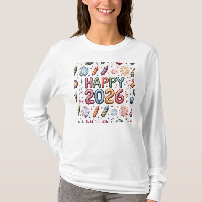 T-Shirt-Happy New Year 2026 Matching Family T-Shirt (Front)