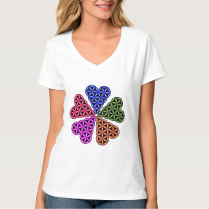 T-Shirt - 'Heart of Life x5 ', 3D, Colourful.