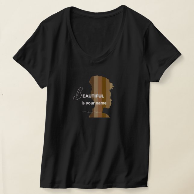 T-Shirt "Her aura defines  (Laydown)