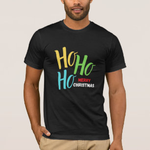 T-Shirt : Ho Ho Ho Merry Christmas (black)
