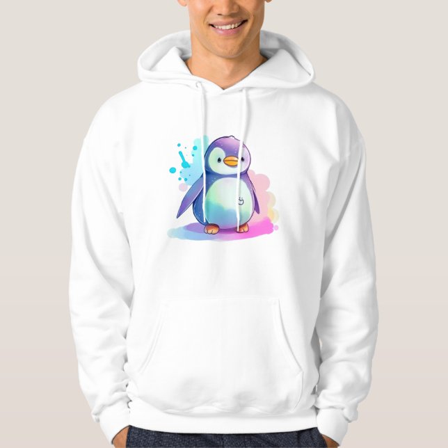 T-Shirt Hoodie Penguin Colorful Gift (Front)