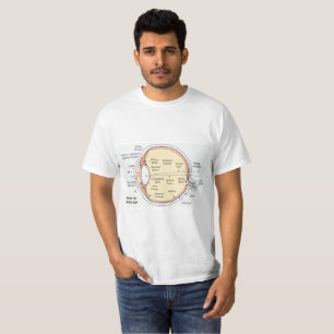 T-Shirt Human Eye Ball Anatomical Diagram