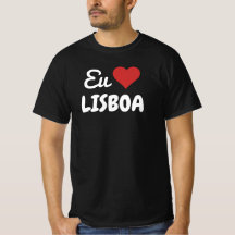 T-shirt I Love Lisbon With Red Heart