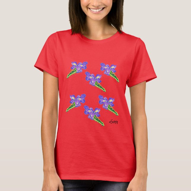 T-shirt : Iris Flowers (Front)