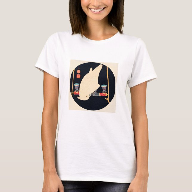 T-SHIRT : ITŌ JAKUCHU : A WHITE MACAW (Front)