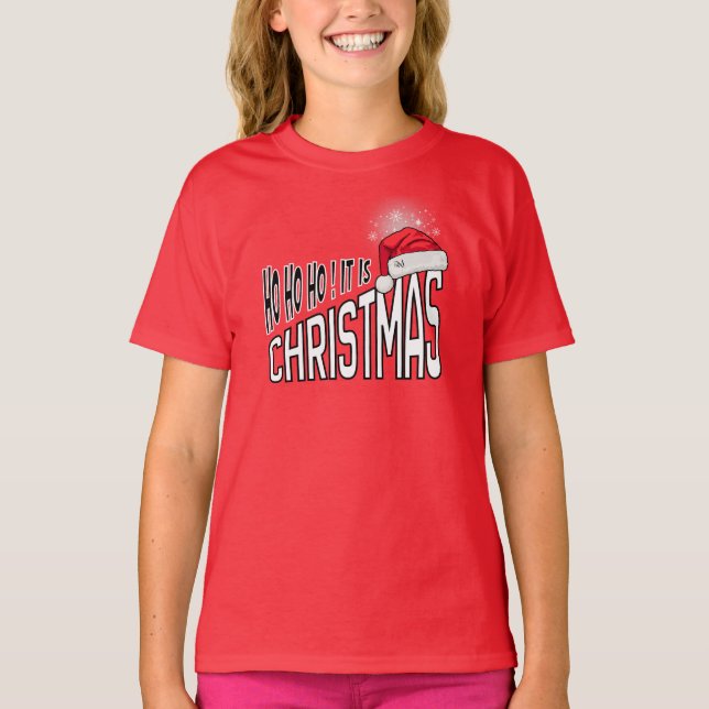 T-Shirt :  It's Christmas (red) (Front)
