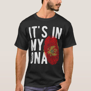 T-shirt It's in my DNA Montenegro Flag Fingerprint
