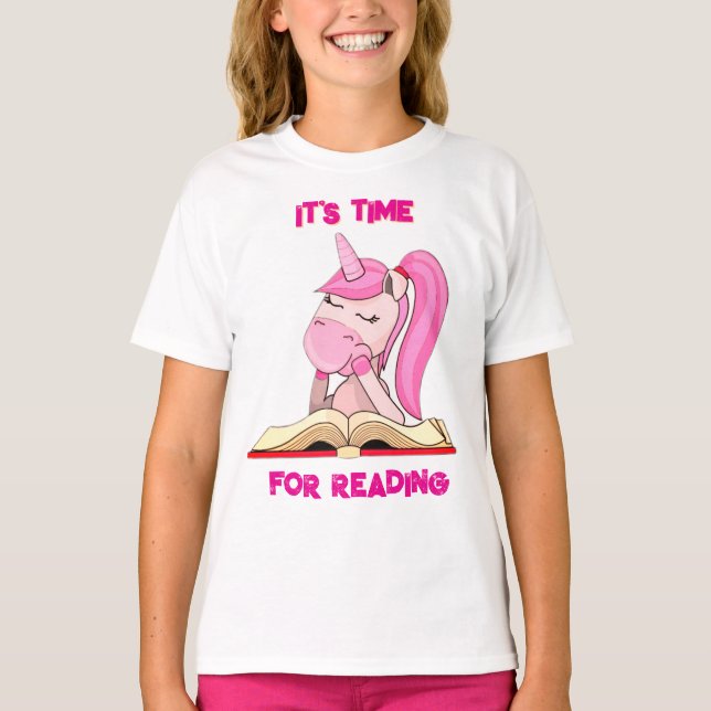 T-Shirt It's time for reading  (Front)