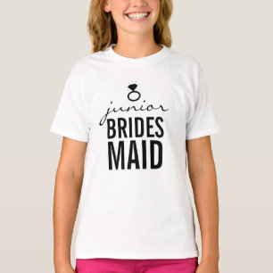 T-Shirt - Jr. Bridesmaid's Ring (Bling) White