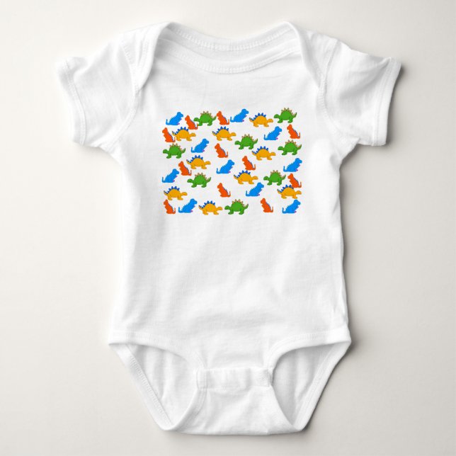 T-Shirt Kid's Baby Boys Dinosaur Collage Bodysuit (Front)
