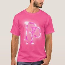 T-Shirt Letter P Logo Design (Pink Shirt)