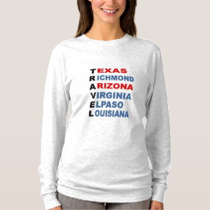 T-shirt long sleeves ash woman TRAVEL USA