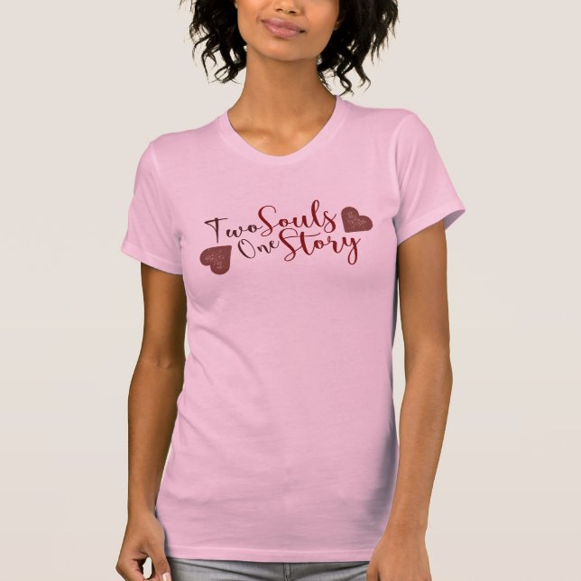 T Shirt Love Heart Design Romantic tee (Front)