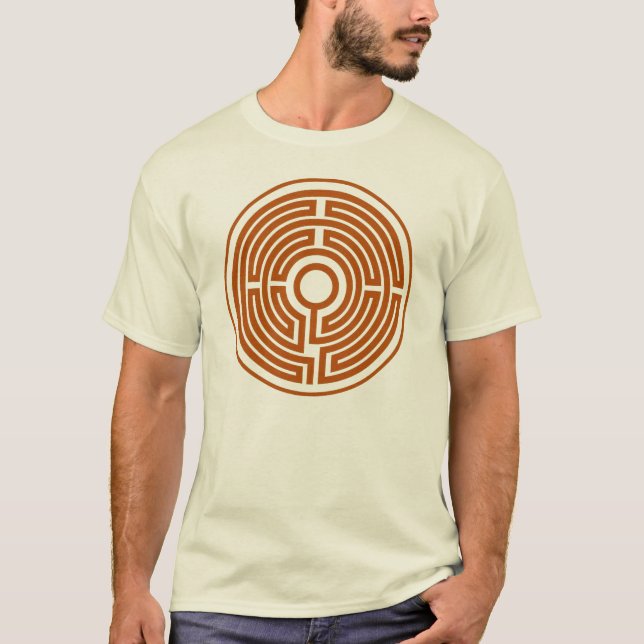 T-Shirt mediaeval labyrinth circle small (Front)