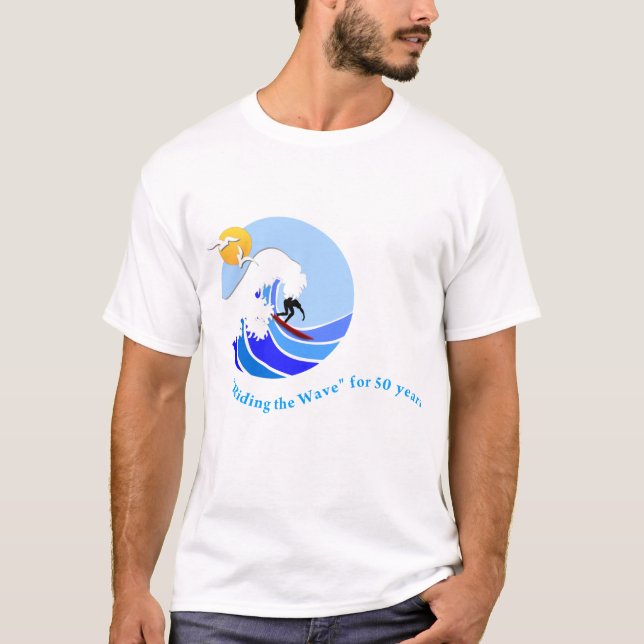 T-shirt (Men's): Basic, MLML 50th Wave (simple) (Front)