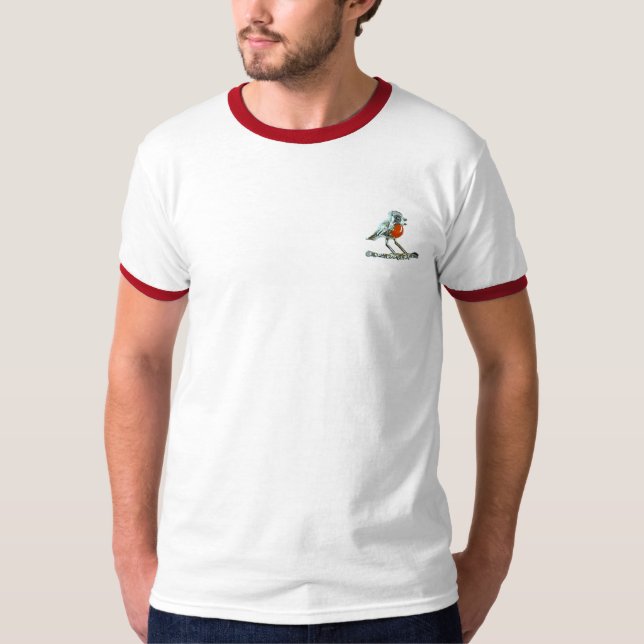 T-Shirt mens bird the robin design (Front)