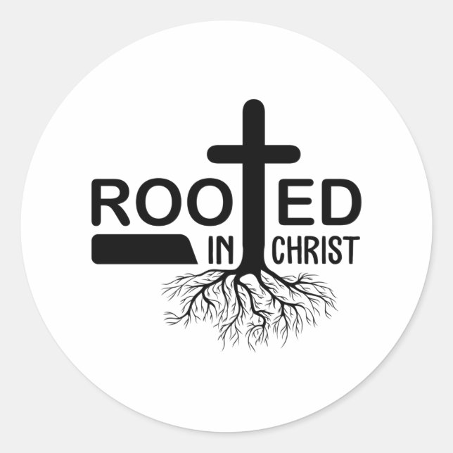 T Shirt Men's Christian Faith Shirt Short Sleeve Classic Round Sticker (Front)