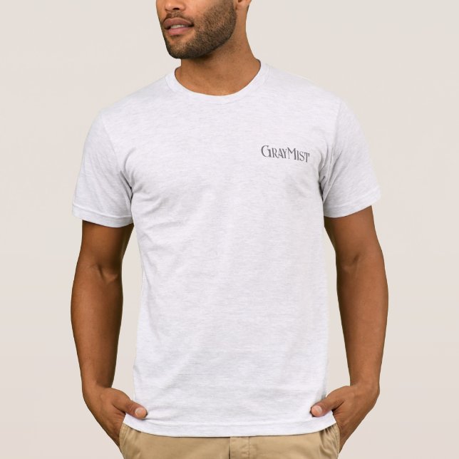 T-Shirt Men's GrayMist art design style  (Front)