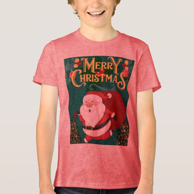 T-Shirt Merry Christmas Tri-Blend Shirt (Front)