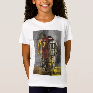 T-Shirt messi and Ronaldo friends print