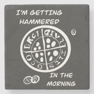 T-Shirt Metal Detectorist  Stone Coaster