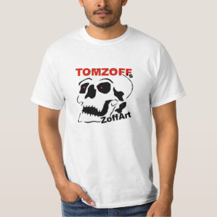 T-Shirt mit Schädel plus Text: "TOMZOFF's ZoffArt"