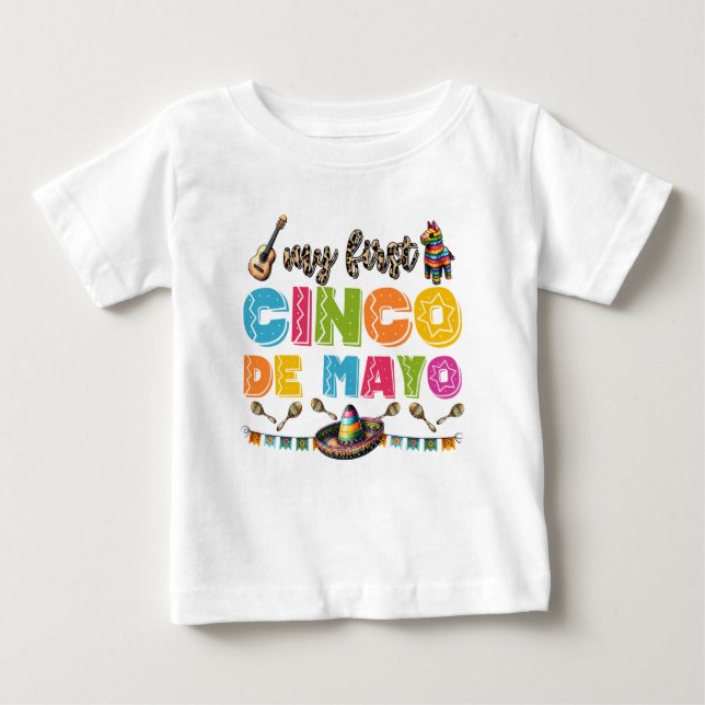 T-Shirt-My First Cinco de Mayo Baby  T-Shirt (Front)