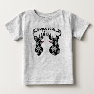 T-SHIRT NICE BLACK DEER FOR KIDS