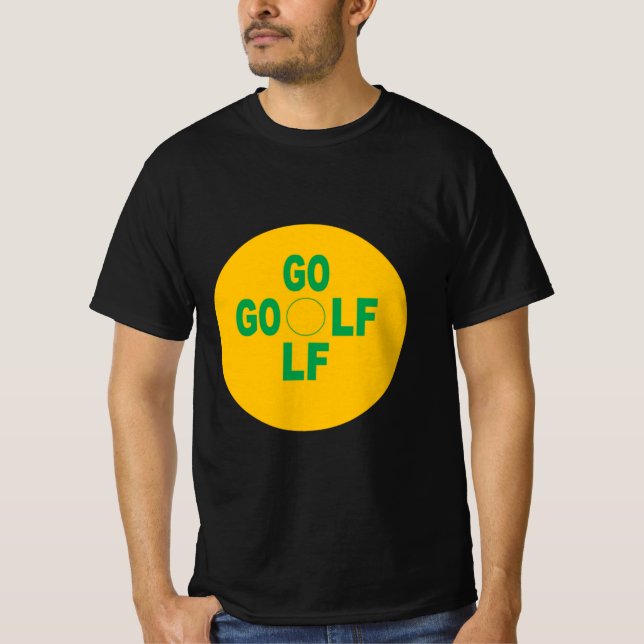 T-shirt  noir homme   SPORT GOLF (Front)