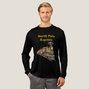 T-Shirt-North Pole Express Long Sleeve Tri-Blend T Shirt