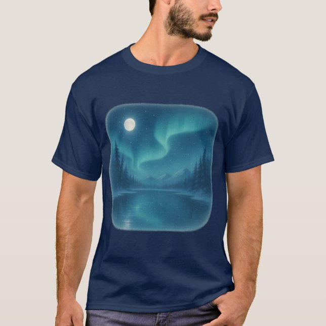 T-Shirt Northern Lights Scene (Front)