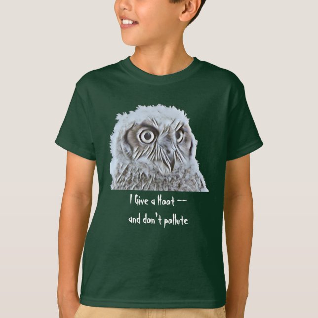 T-Shirt - Owl with Text (Front)