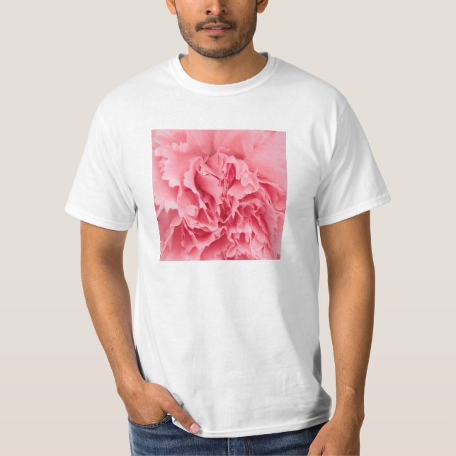 T-Shirt Pink Carnation Close Up (Front)