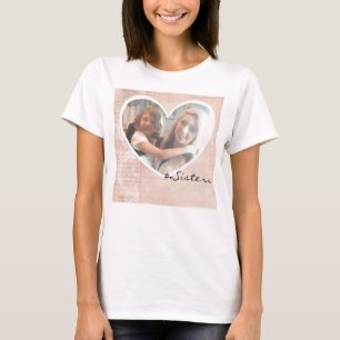 T-Shirt Pink Heart Shape Photo Insert