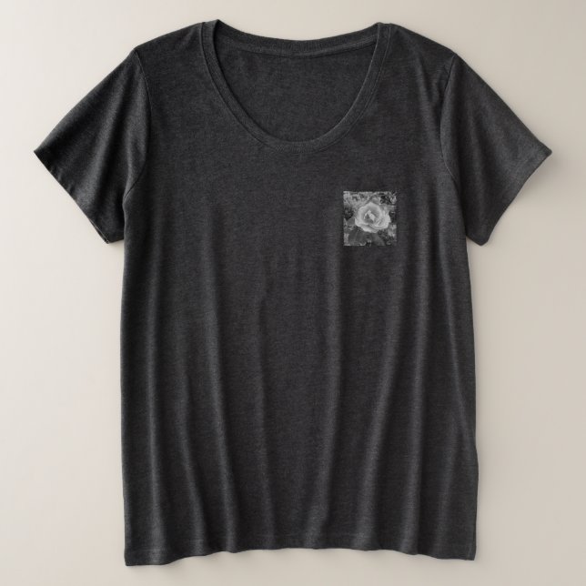 T-Shirt PLUS SIZE WOMENS FLOWER STYLE DESIGN (Design Front)