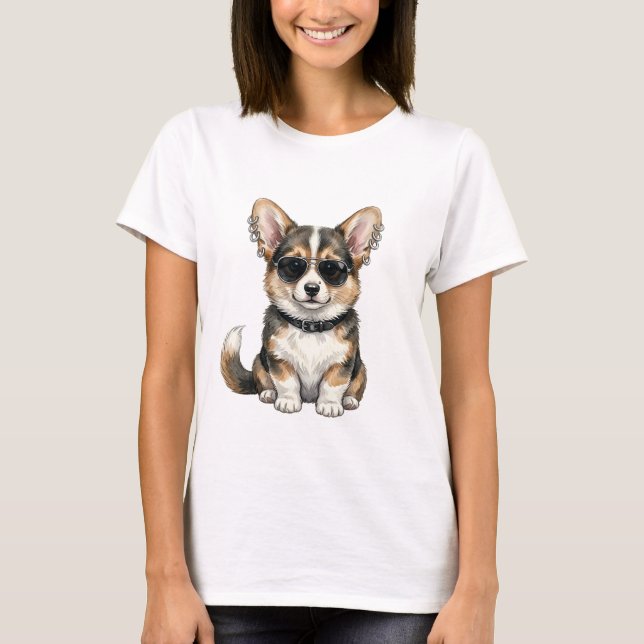 T-Shirt Punk Corgi on both side (Front)