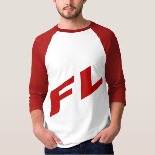 T-shirt raglan blanc rouge  FLORIDA
