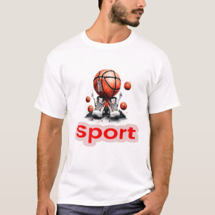 T-Shirt Red and white logo for Fantasy Sports Spot