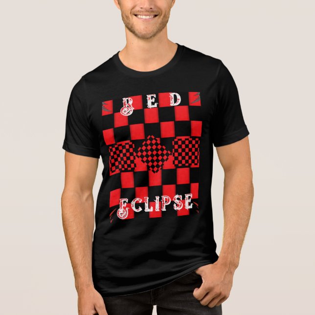 T-Shirt Red eclipse  Tri-Blend Shirt (Front)
