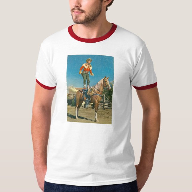 T-Shirt ROY ROGERS Trigger Horse Trick 1952 Ranch (Front)