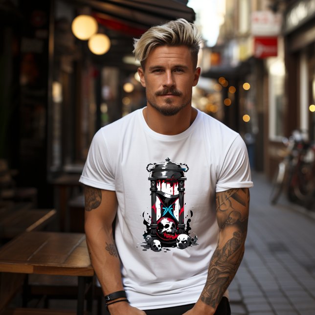 T-shirt Sablier macabre with bloody skulls (Creator Uploaded)