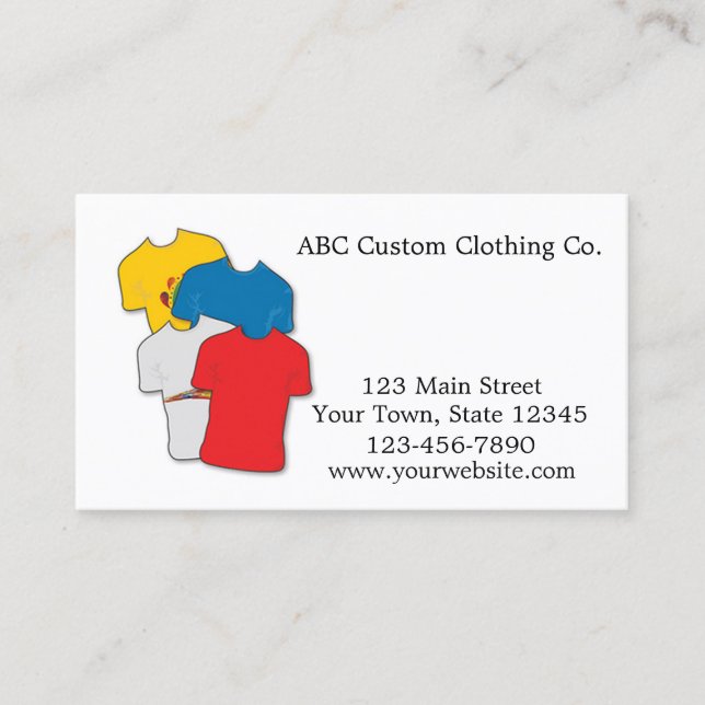 T-shirt Shop Business Card (Front)