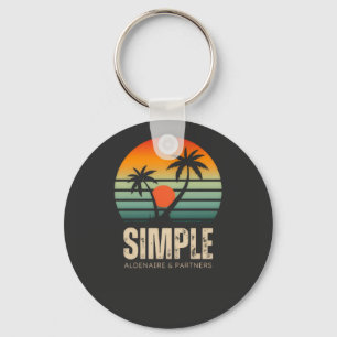 T-shirt Simple Sunset - Tropical vibes design Key Ring